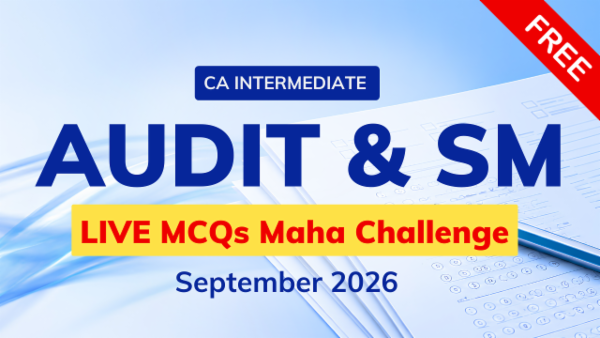 CA Inter Audit & SM LIVE MCQs Maha Challenge Sep 2026 cover
