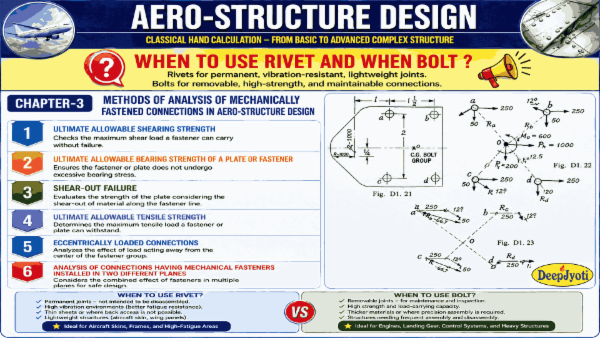 Aero-Structure Design: Mechanically Fastened Connections | Rivet & Bolt Design | Classical Hand Calculations cover