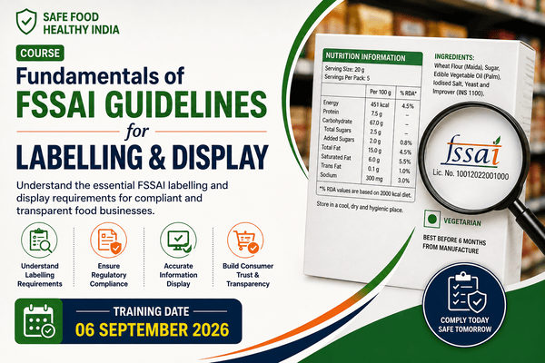 Fundamentals of FSSAI Guidelines for Labelling & Display (06-September-2026) cover