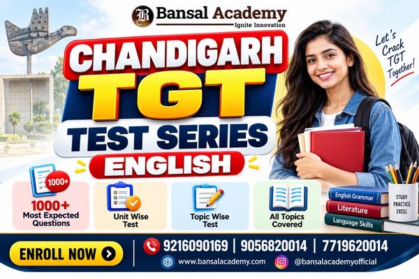 Chandigarh TGT English test series cover