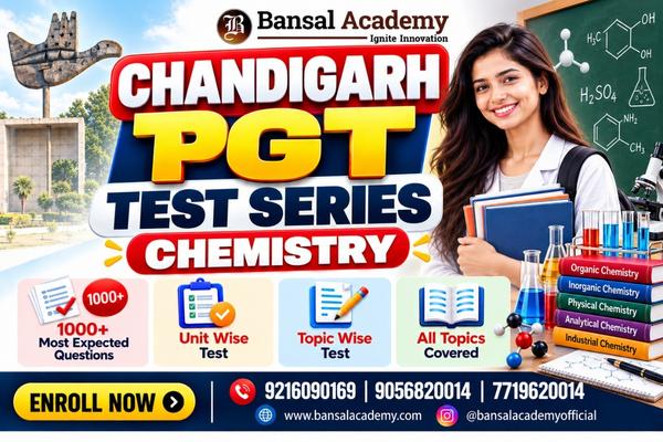 Chandigarh PGT Chemistry test series cover