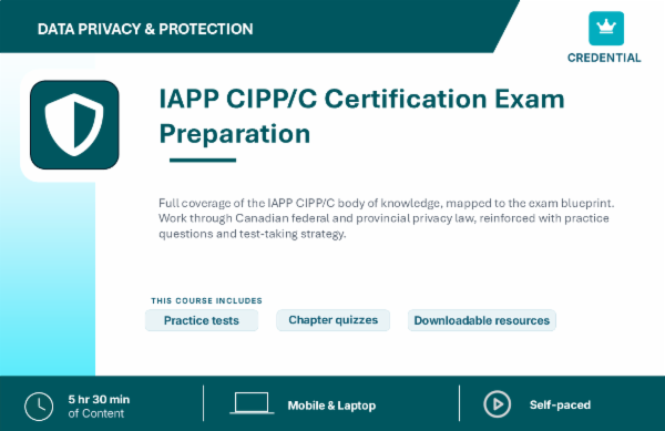 IAPP CIPP/C Certification Exam Preparation cover