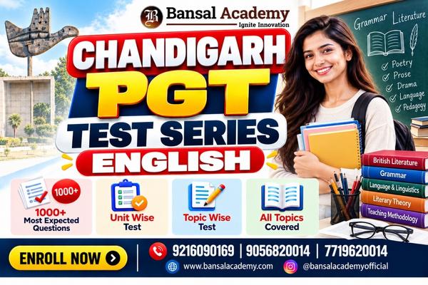Chandigarh PGT English test series cover