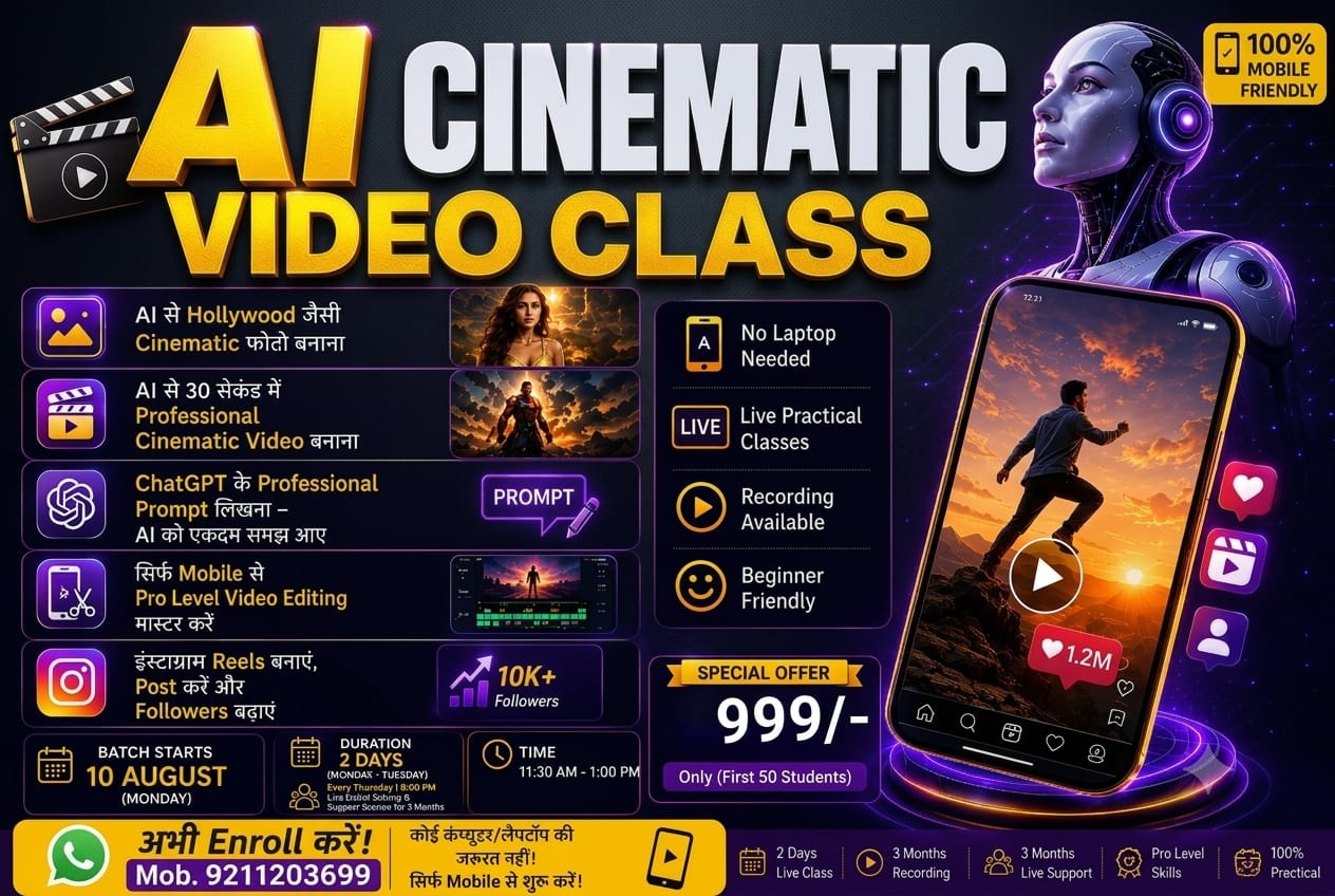 AI Cinematic Video Mastery Class cover
