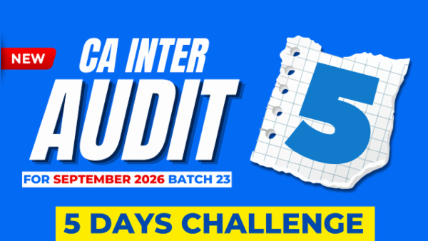 CA Inter Audit 5 Days Challenge for September 2026 Batch 23 cover