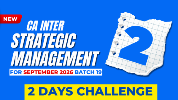 CA Inter SM 2 Days Challenge for September 2026 Batch 19 cover