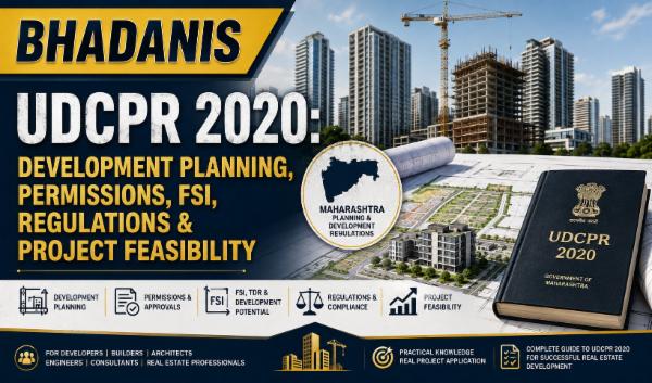 UDCPR 2020: Development Planning, Permissions, FSI, Regulations & Project Feasibility Online Course BHADANIS cover