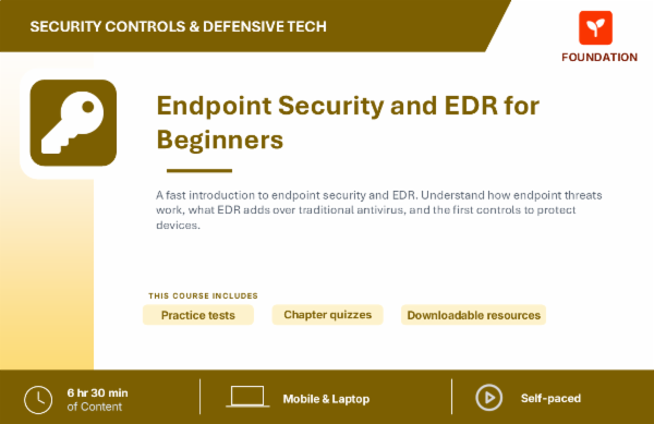 Endpoint Security and EDR for Beginners cover