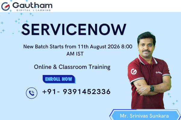 ServiceNow Live Classes : New Batch Starts from 11th August 2026 8:00 AM cover