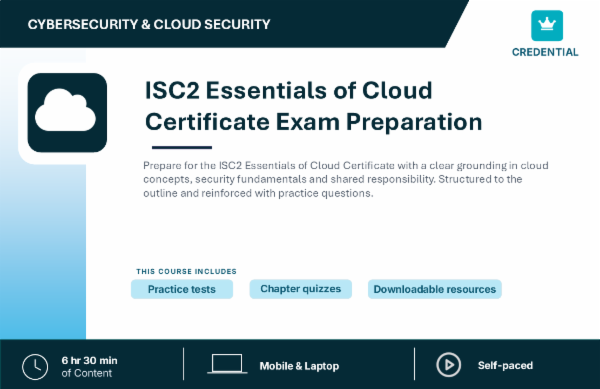 ISC2 Essentials of Cloud Certificate Exam Preparation cover