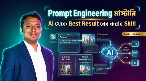 Prompt Engineering মাস্টারি: AI থেকে Best Result বের করার Skill cover