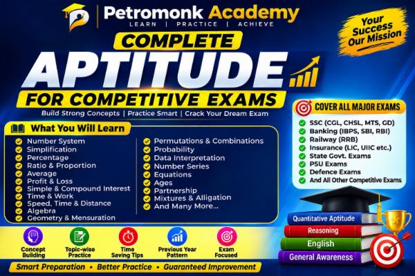 Complete Aptitude Prep for Competitive Exams (Structured Video Learning Prep) cover