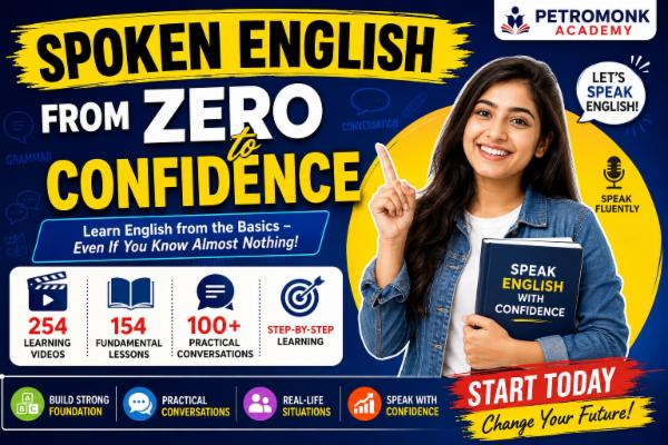 Spoken English from Zero to Confidence (Lifetime access- Video Learning Prep) cover
