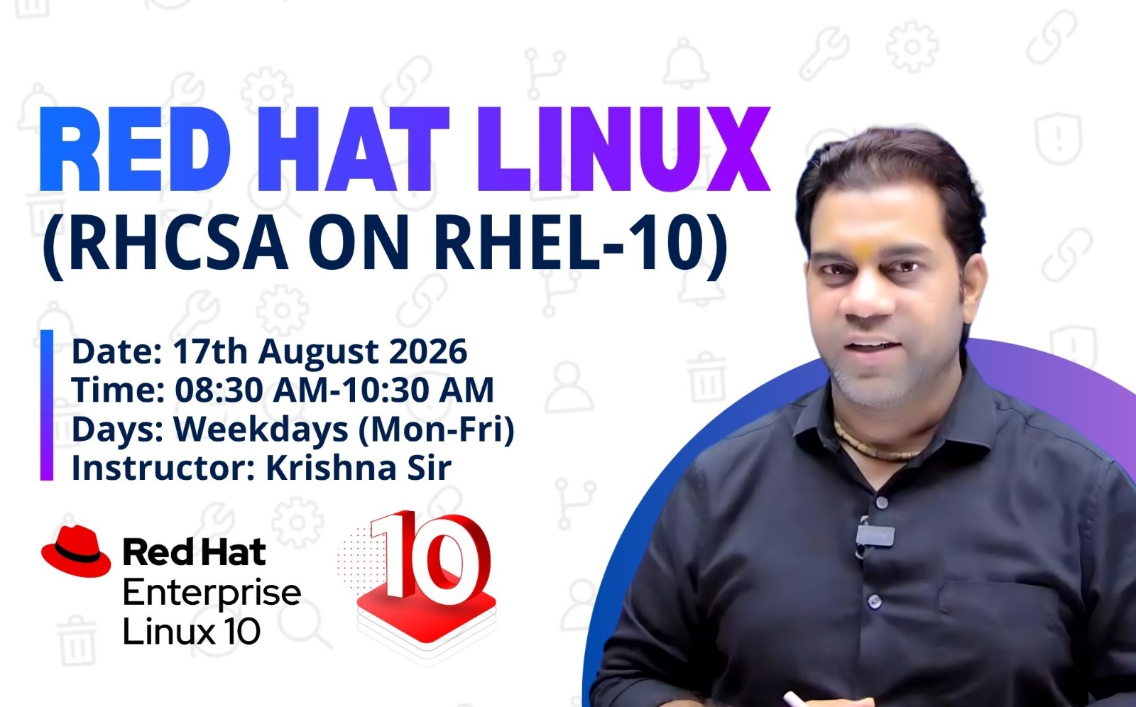 LINUX-RHCSA-Training-weekdays-08:30AM-to-10:30AM-17TH-AUG-2026 cover