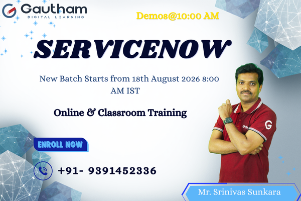 ServiceNow Live Classes : New Batch Starts from 18th August 2026 8:00 AM cover