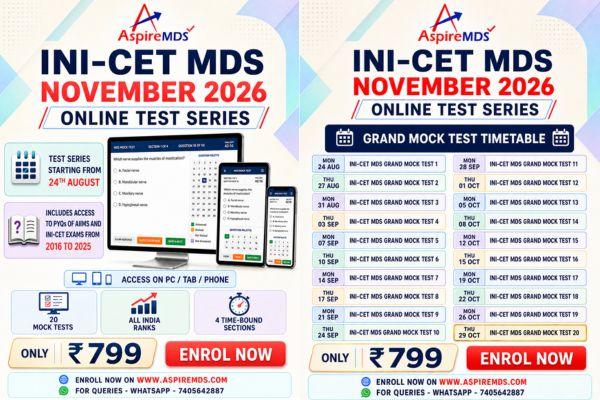INI CET NOV 2026 TEST SERIES cover