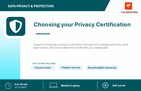 Choosing your Privacy Certification cover