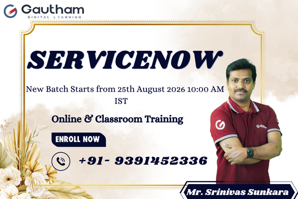 ServiceNow Live Classes : New Batch Starts from 25th August 2026 10:00 AM cover