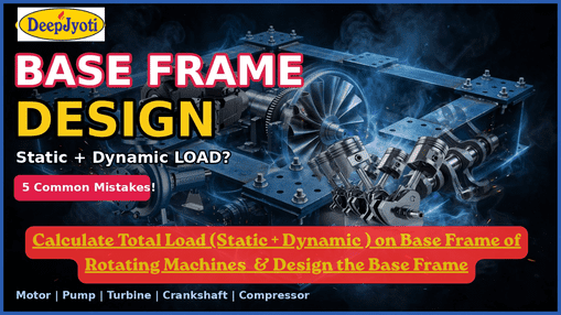 Calculate Total Load on Base Frame of Rotating Machines and Design the Base Frame cover