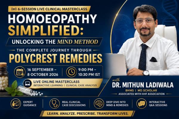 Masterclass: Homoeopathy Simplified – Unlocking the Mind Method & Polycrest Remedies cover