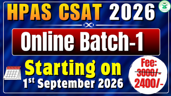 HPAS 2026 CSAT Online Batch- 1 cover