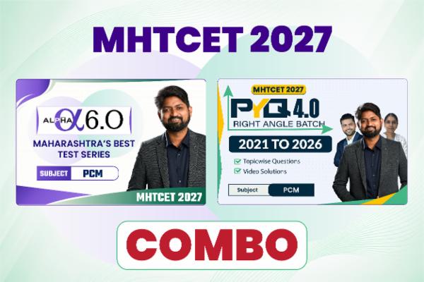 MHTCET 2027 Combo - PYQs (Right Angle) + Test Series (alpha 6.0) cover
