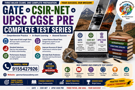 GATE + CSIR-NET + UPSC CGSE PRE - Geo Martian Complete Test Series cover