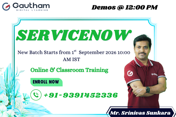 ServiceNow Live Classes : New Batch Starts from 1st September 2026 10:00 AM cover
