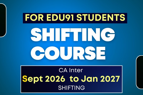 CA Inter Shifting Course for September 2026 to January 2027 cover