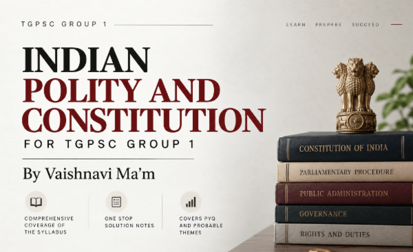 Indian Polity and Constitution for TGPSC Group 1 cover