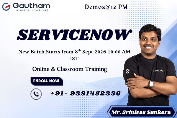 ServiceNow Live Classes : New Batch Starts from 8th September 2026 10:00 AM cover