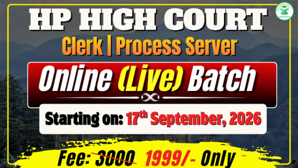HP High Court Clerk | Process Server Online/Live Batch- 2 cover