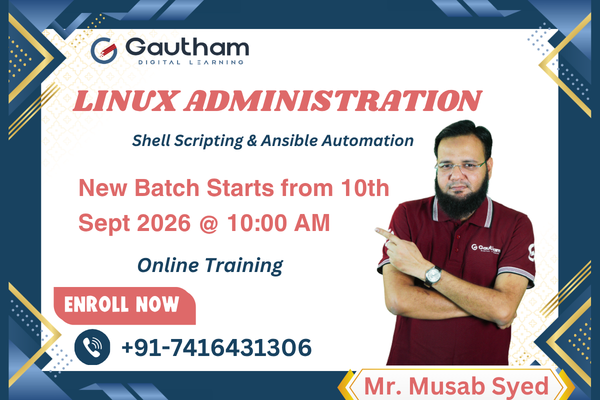 Linux Administration - New Batch Starts from 10h September 2026, 10:00 AM cover