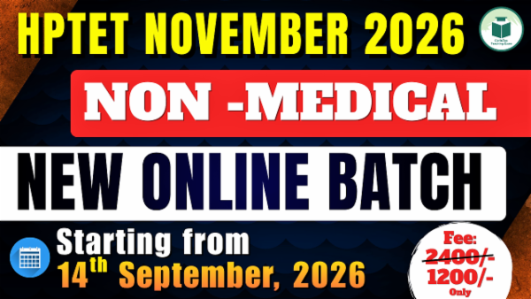 HP TET November 2026 Non- Medical New Recorded Live Batch- 2 cover