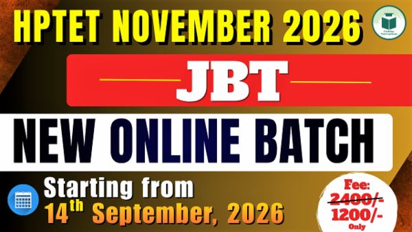HP TET November 2026 JBT New Recorded Live Batch- 1 cover