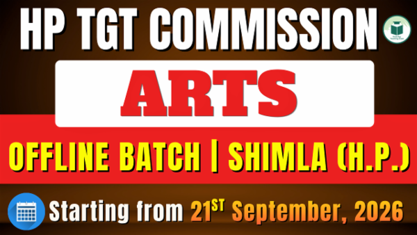 HP TGT Commission ARTS New Offline Batch Shimla (H.P) cover