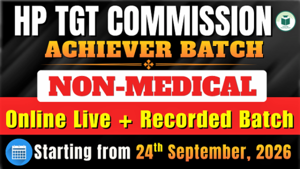 HP TGT Commission NON- MEDICAL New Online/Live Batch cover