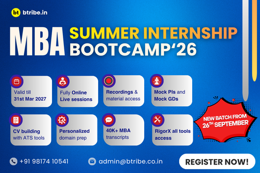 MBA Summer Internship Bootcamp '26 cover