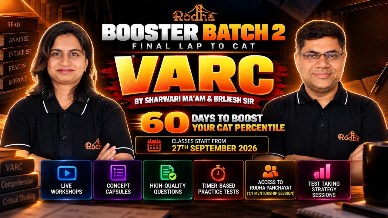 VARC Booster Batch 2 | 60 Days To Boost Your Score | Hinglish | By Brijesh Sir & Sharwari Ma'am cover