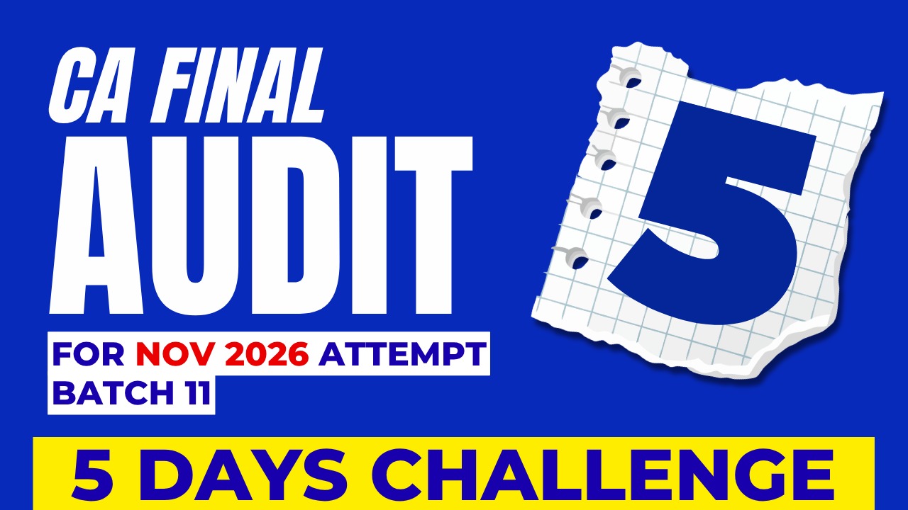 CA Final Audit 5 Days Challenge for Nov 2026 Batch 11 cover