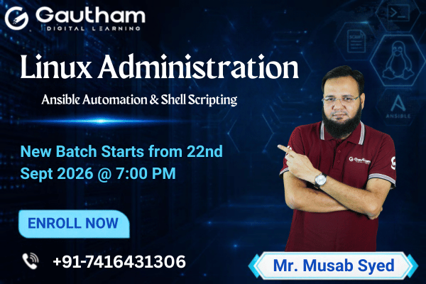 Linux Administration - New Batch Starts from 22nd September 2026, 7:00 PM cover