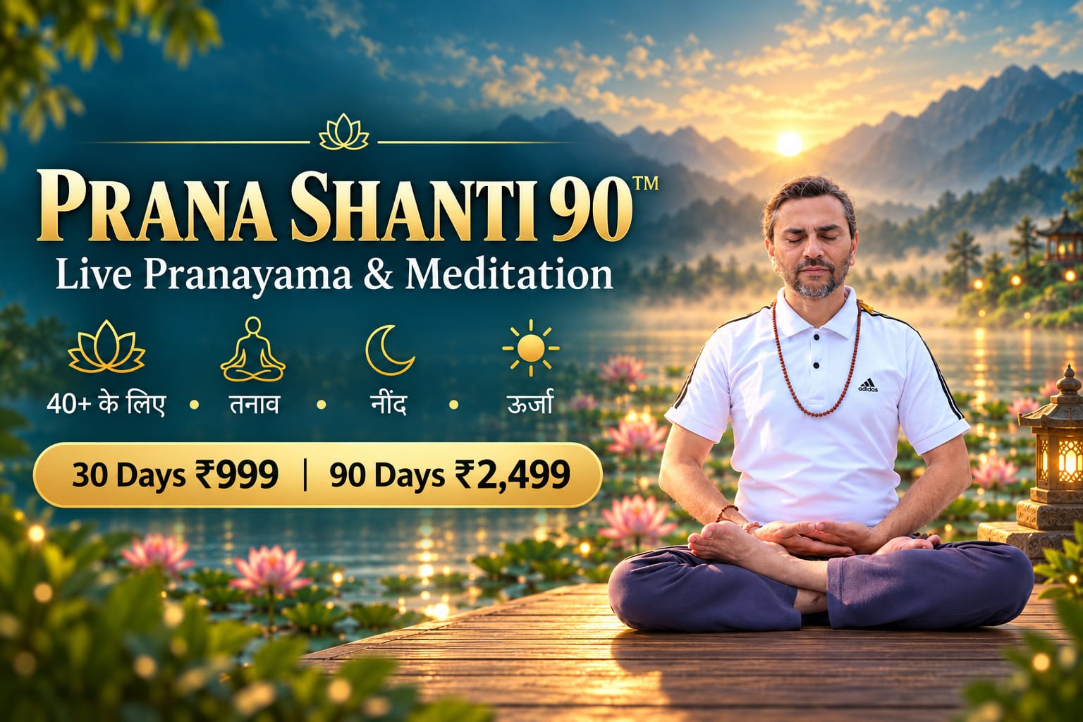 PRANA SHANTI 90 - Live Pranayama & Meditation Program cover