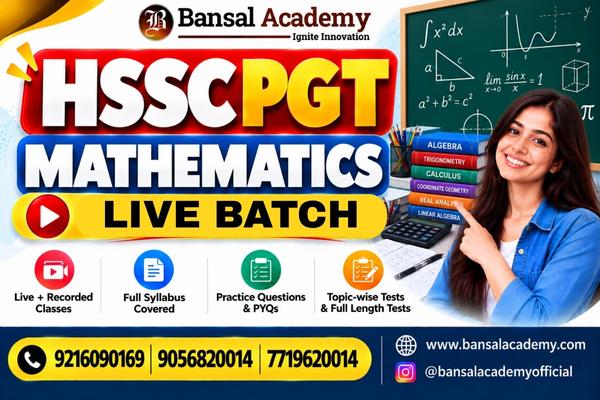 hssc pgt mathematics live batch cover