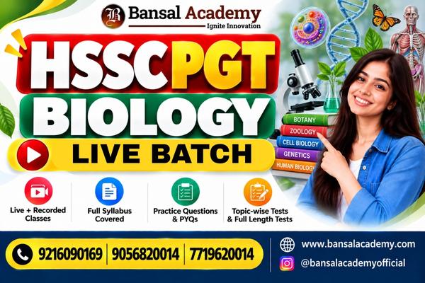 hssc pgt biology live batch cover