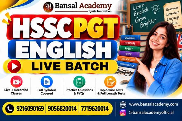 hssc pgt english live batch cover