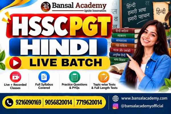 hssc pgt hindi live batch cover