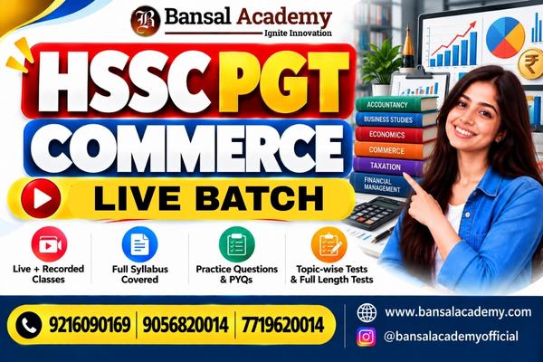 hssc pgt commerce live batch cover