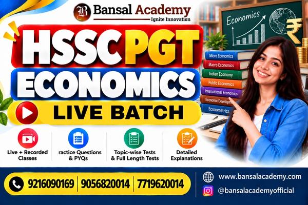 hssc pgt economics live batch cover