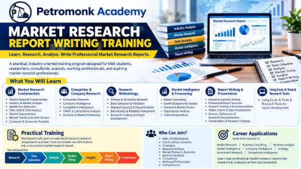 Market Research Report Writing and Business Consulting Training (3 Months Training + Additional 3 Months Knowledge Support + 1 Year Job Assistance)) cover