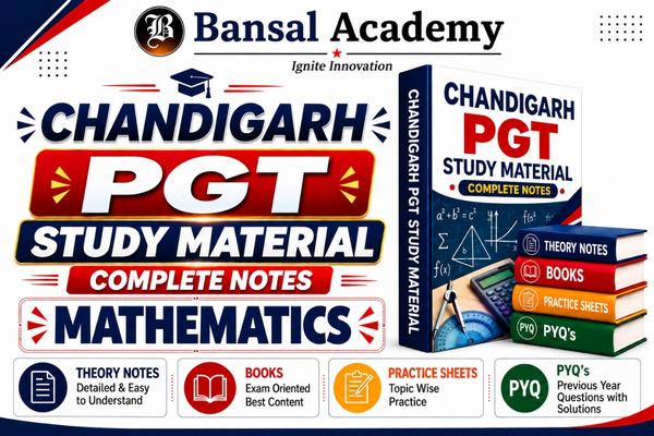 Chandigarh pgt Mathematics study material cover